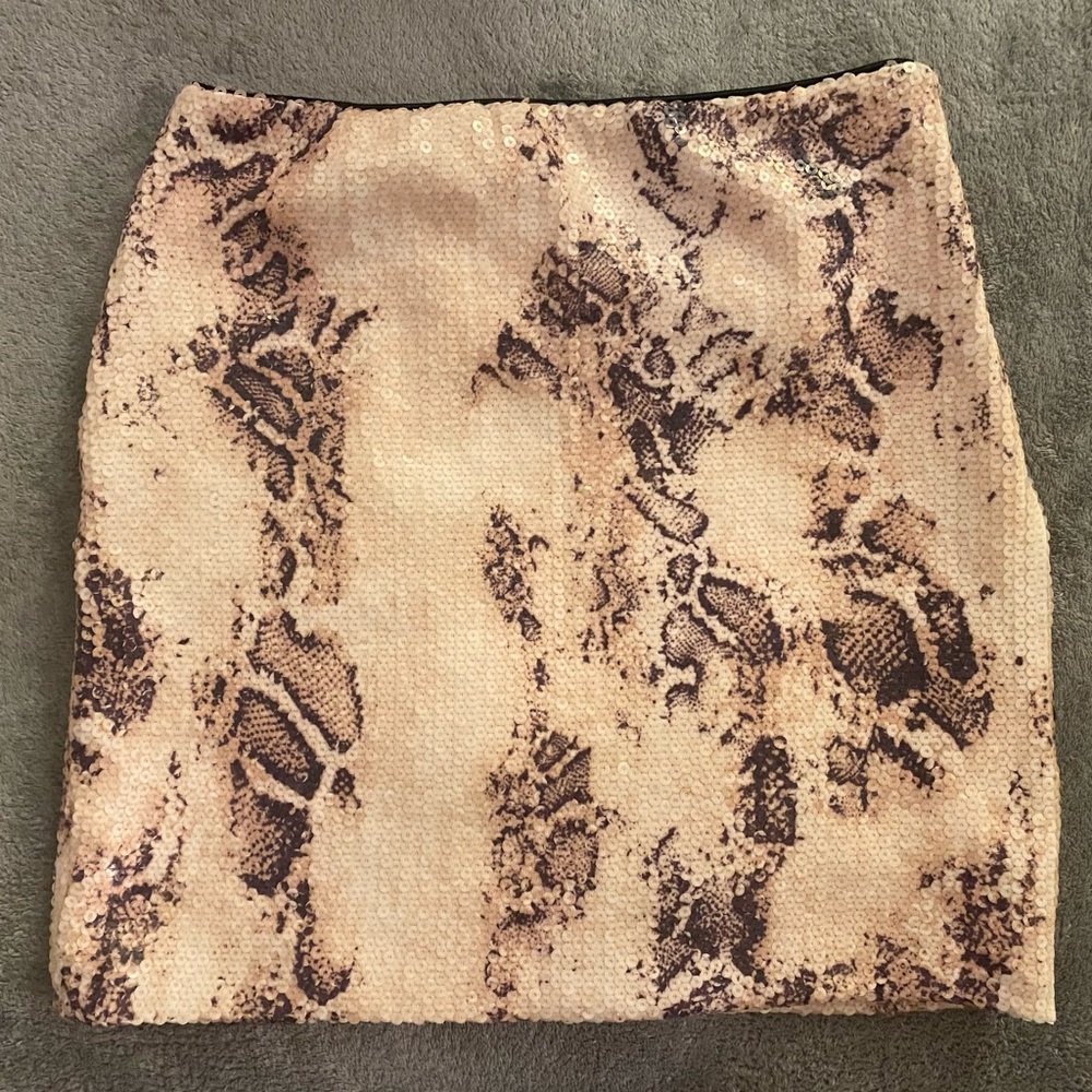 MUSTARD SEED SnakeSkin Sequin Skirt
